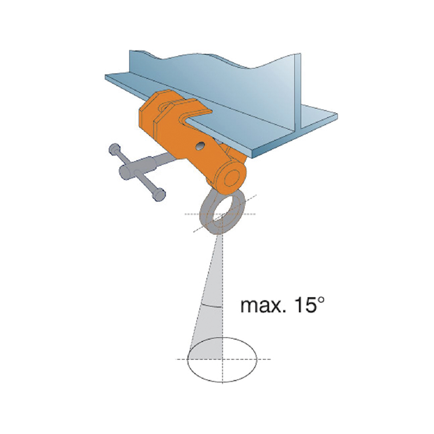 4 Pièces Pince Poutre, Pinces Support Acier Galvanisé, Pince Poutrelle, Pince  Pour Profilé KCK, Ouverture 25mm