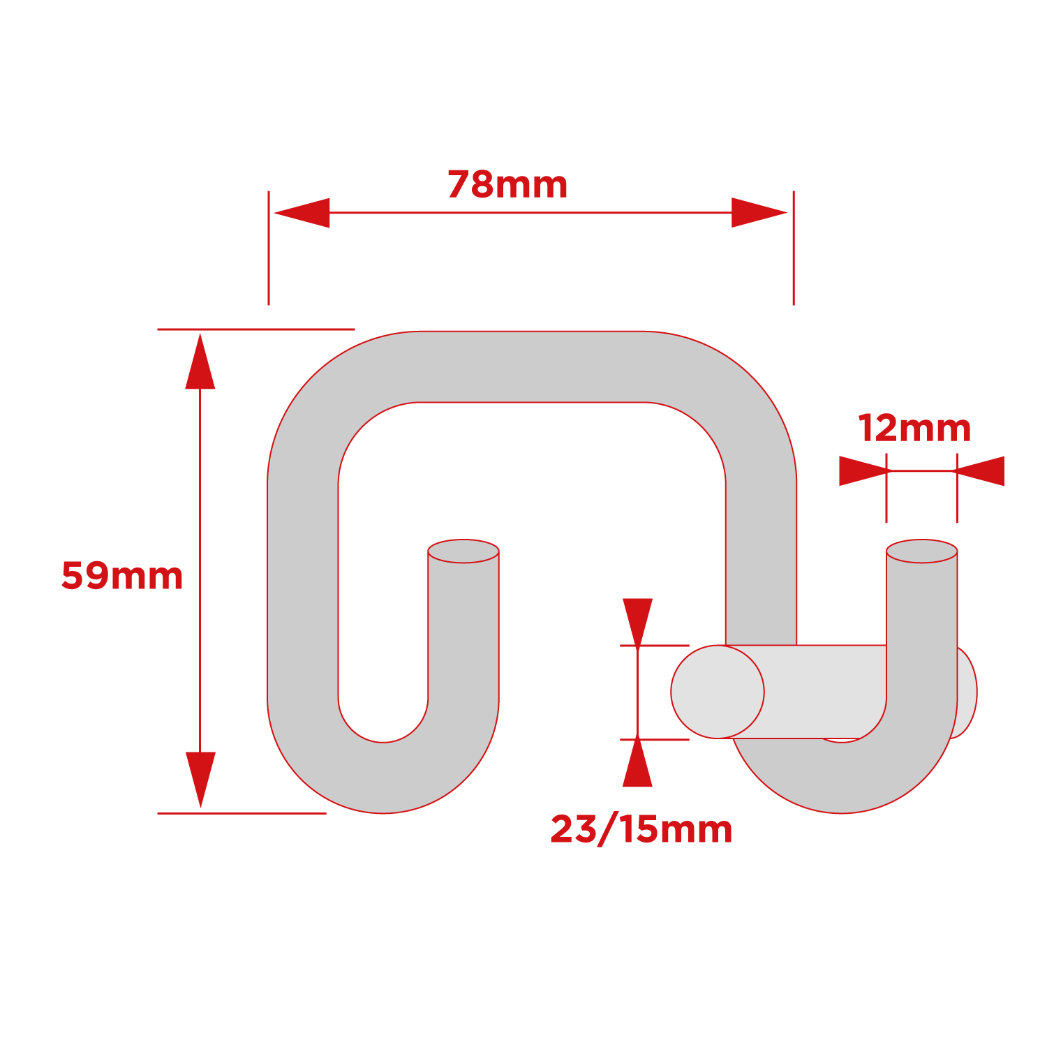 Sangle d'arrimage poids lourd 4 t système complet 7 x 50 