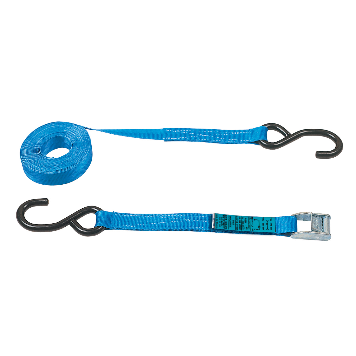 6 Sangles à Cliquet 25mm - Nylon Polyester 150kg - Pour Porte-bagages, Déménagement, Camping