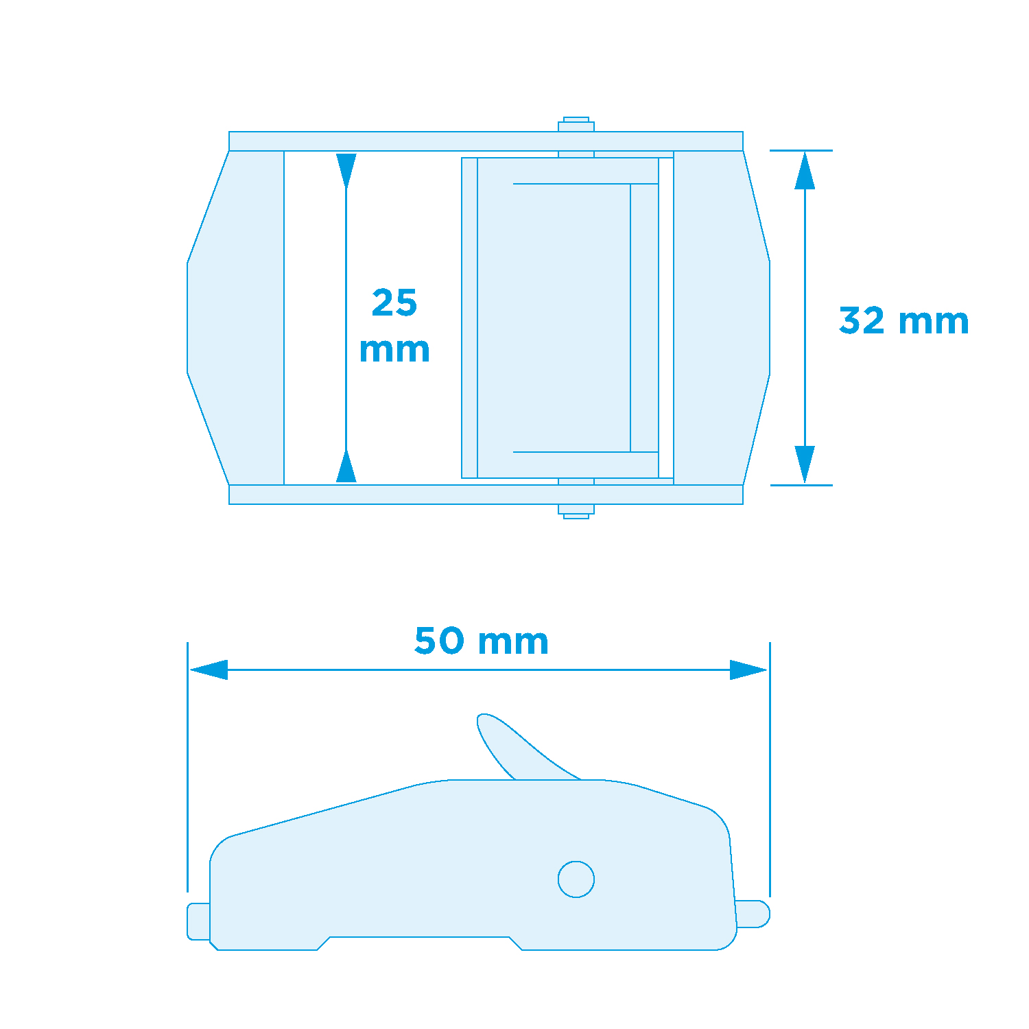 Sangle boucle Longueur 7M Largeur 25mm Charge de rupture 400Kg