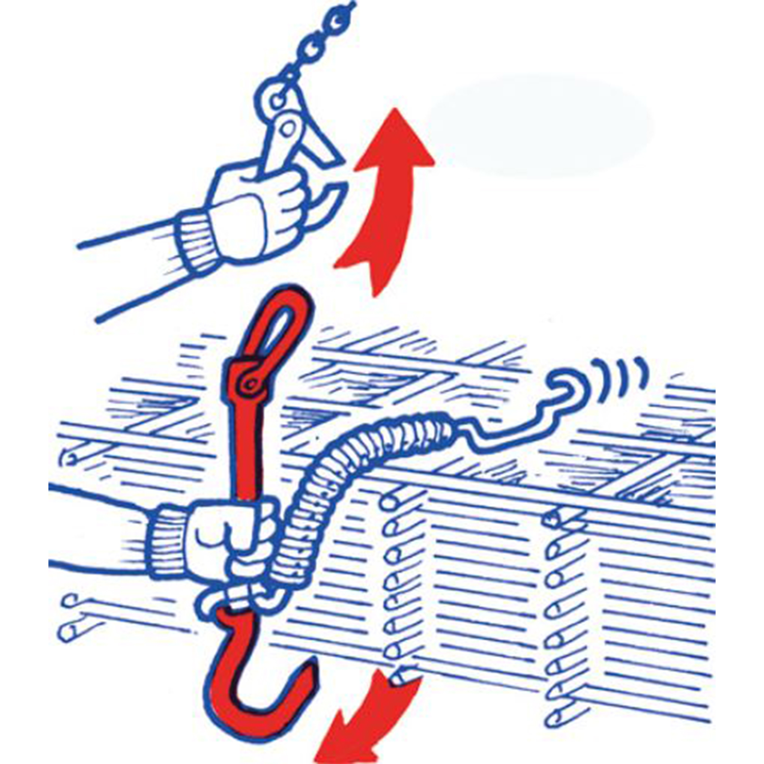 Support de câble métallique crochet avec sécurité anti-décrochage