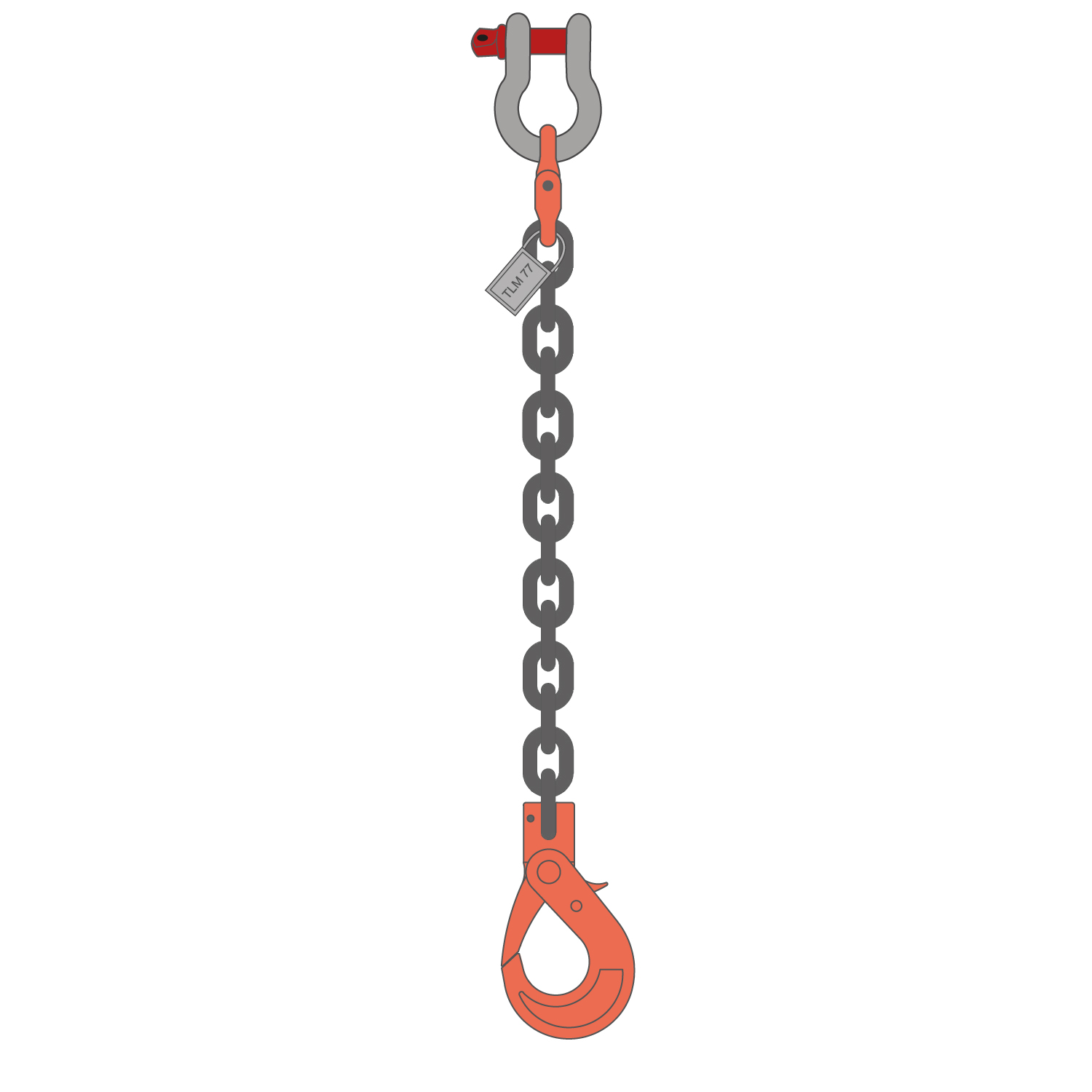 Materiel Manutention Bois Chaîne Forestière Ronne 8mm Avec Crochet