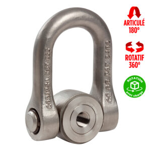 Anneau de levage en inox à double articulation femelle SS.FE.DSS