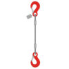 Elingue en câble acier 1 brin avec deux crochets à linguet à oeil