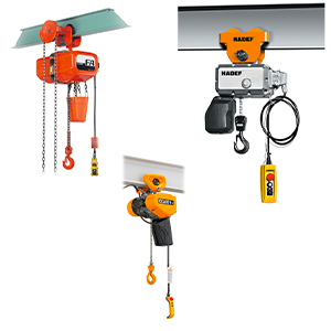 Palan électrique combiné avec chariot manuel